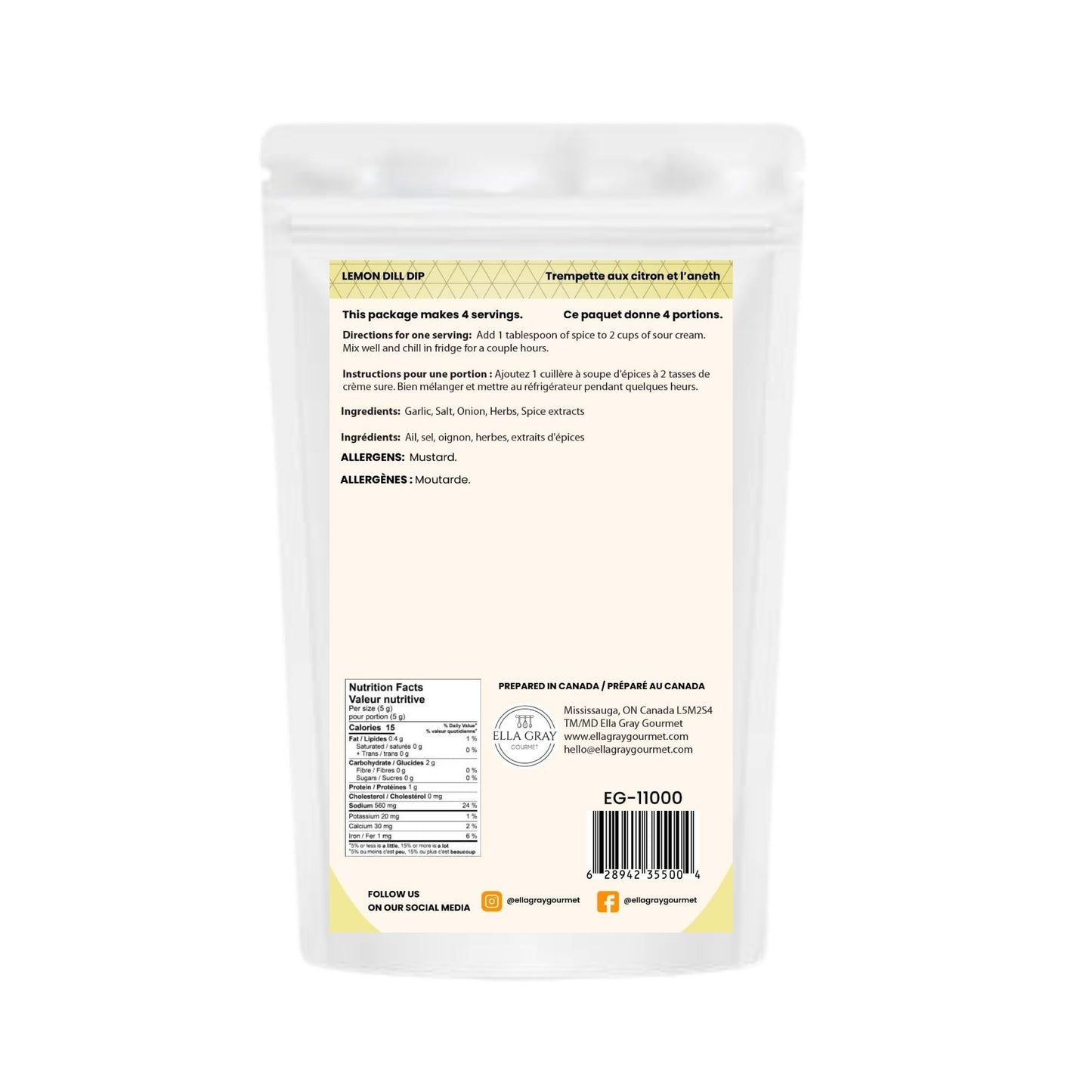 Cold Dip Mix - Lemon Dill