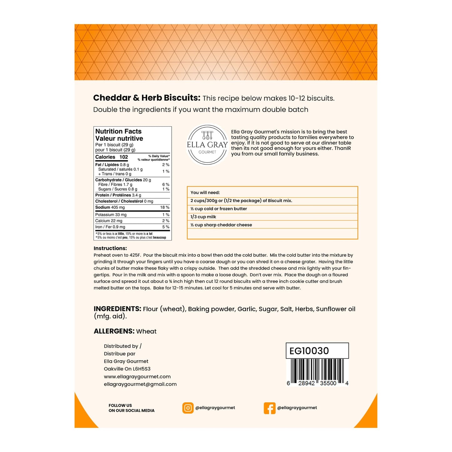 Biscuit Mix - Cheddar & Garlic
