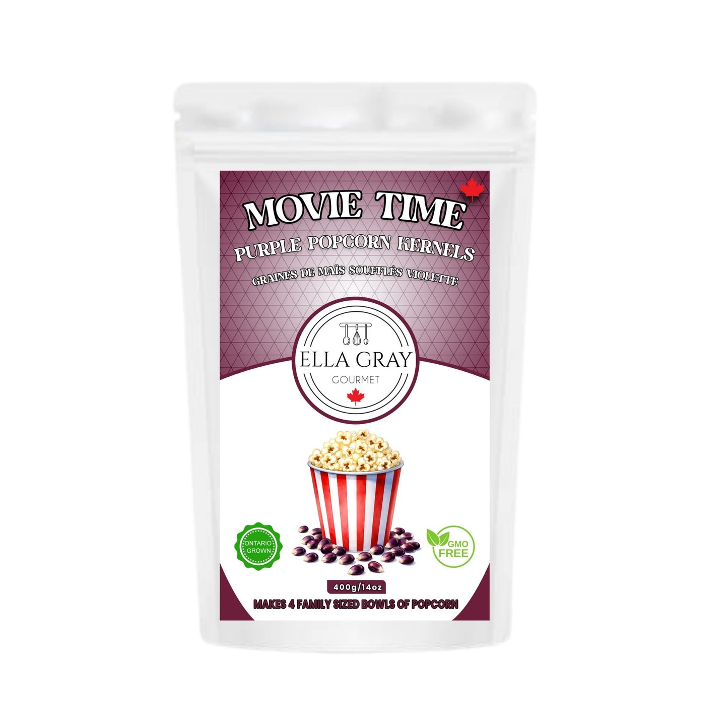 Movie Time Popcorn Kernels - Purple GMO FREE