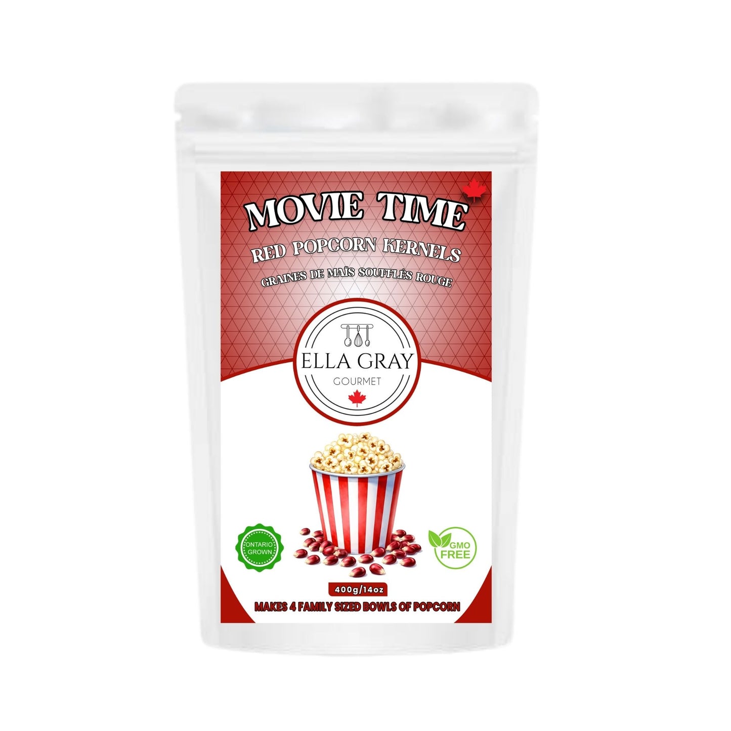 Movie Time Popcorn Kernels - Red