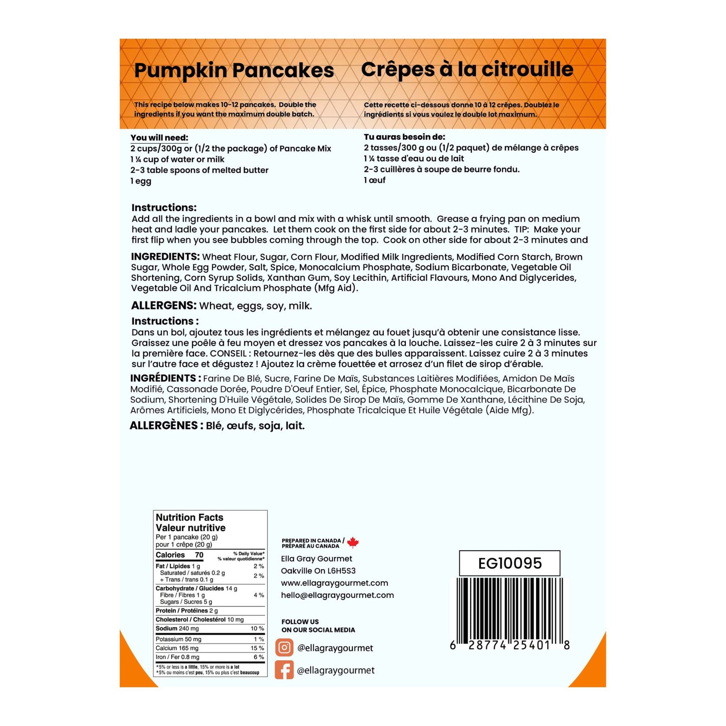 Pumpkin Spice Pancake Mix