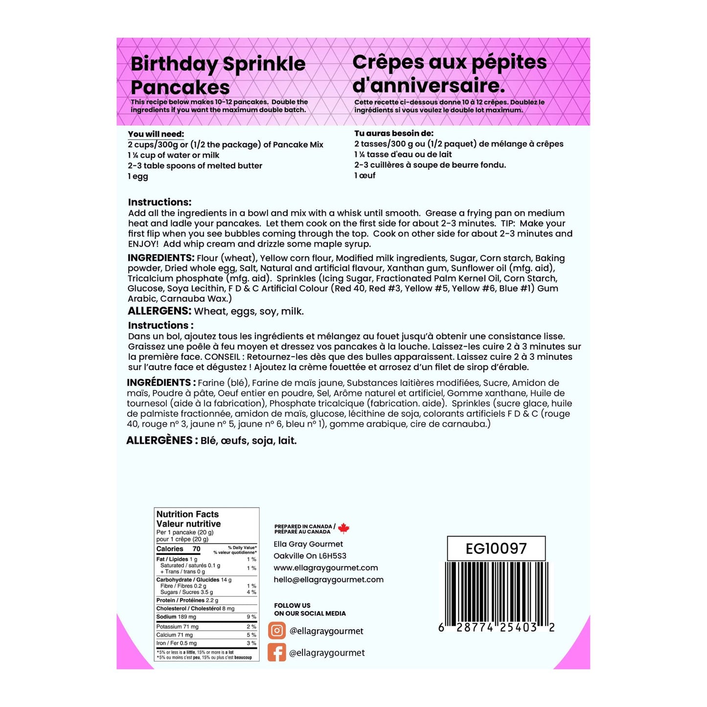 Birthday Sprinkle Pancake Mix
