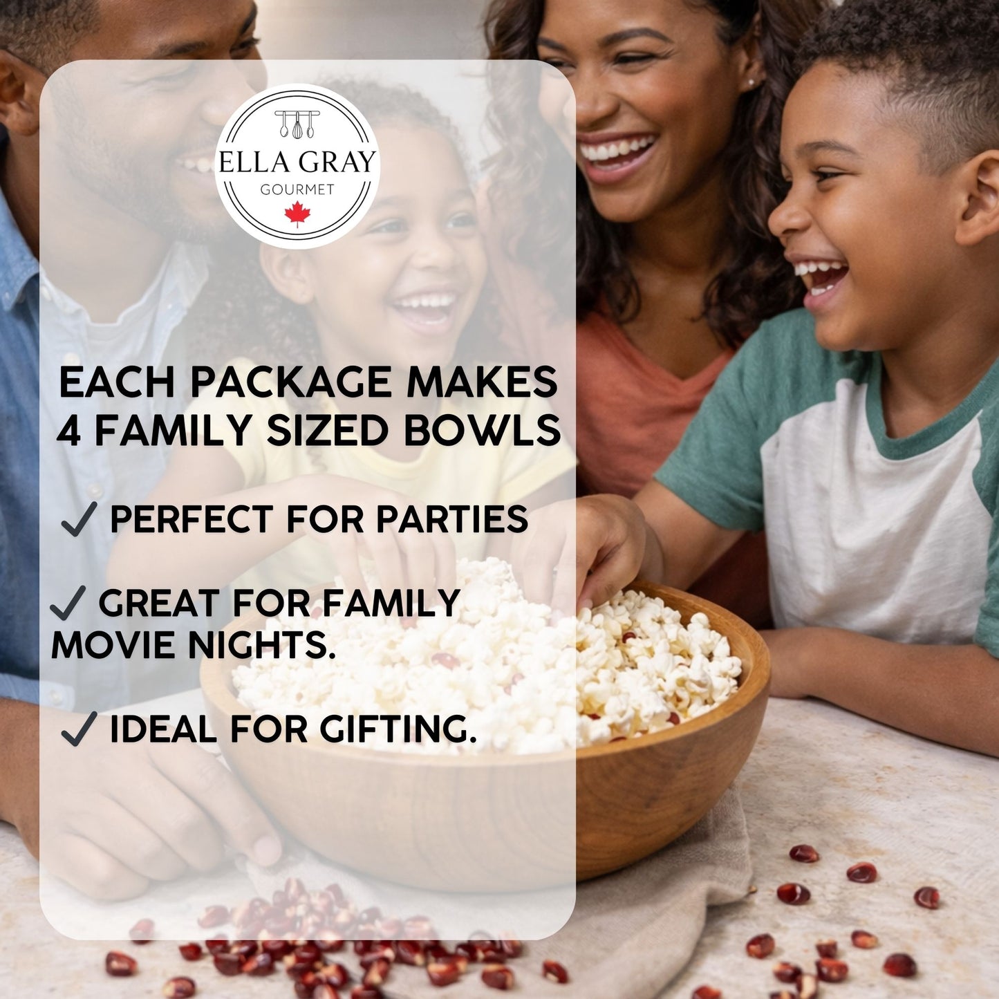 Movie Time Popcorn Kernels - Red