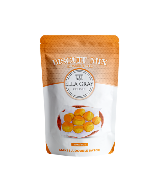 Ella Gray Gourmet Cheddar & Garlic Biscuit Mix easy to make recipe and tastes amazing.