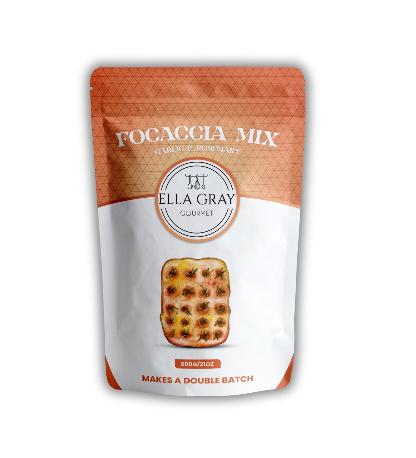 Ella Gray Gourmet Garlic & Rosemary Focaccia Bread Mix easy to make and tastes amazing.